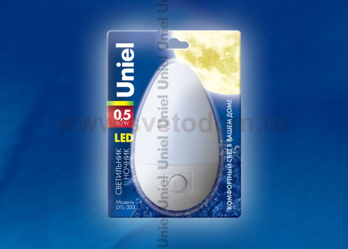 Светильник-ночник Uniel DTL-303-Овал/White/3LED/0,5W