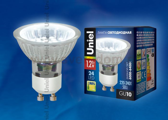 Светодиодная лампа Uniel LED-JCDR-SMD-1,2W/DW/GU10 85 Lm