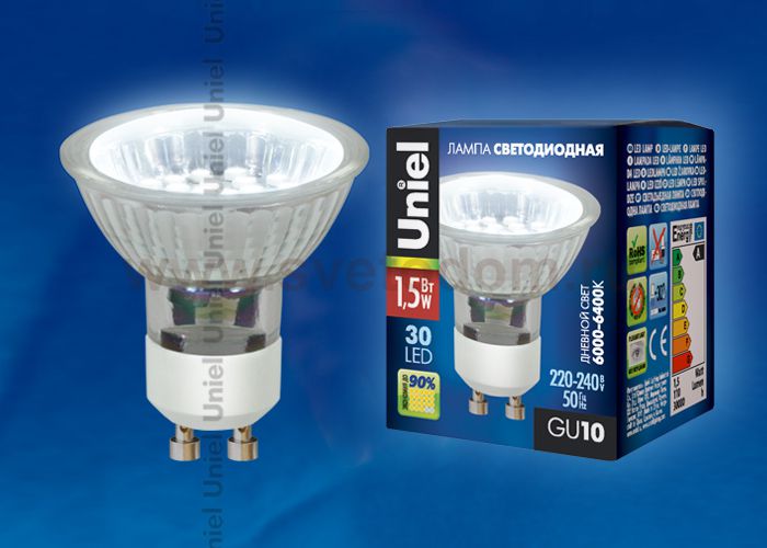 Светодиодная лампа Uniel LED-JCDR-SMD-1,5W/DW/GU10 110 Lm