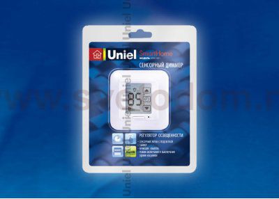 Выключатель с регулятором Uniel USW-001-LCD-DM-40/500W-TM-M-WH Блистер