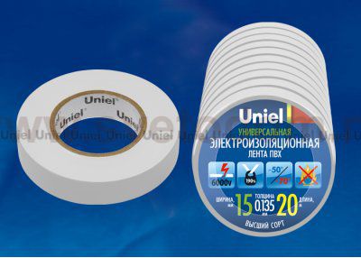 Изоляционная лента Uniel UIT-135P 20/15/10 WHT