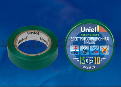 Изоляционная лента Uniel UIT-135P 10/15/01 GRN