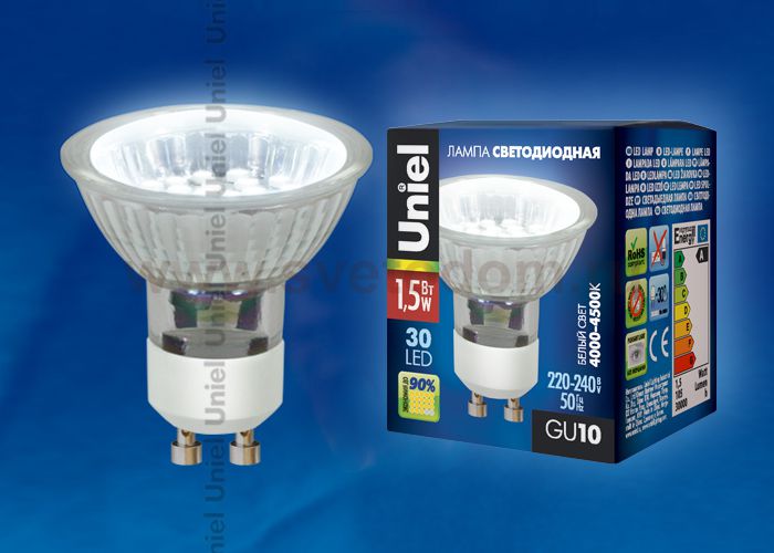 Светодиодная лампа Uniel LED-JCDR-SMD-1,5W/NW/GU10 105 Lm