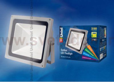 Прожектор светодиодный Uniel ULF-S01-50W/NW IP65 110-240В