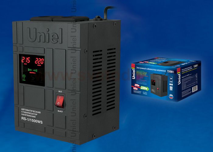 Стабилизатор напряжения Uniel RS-1/1500WS