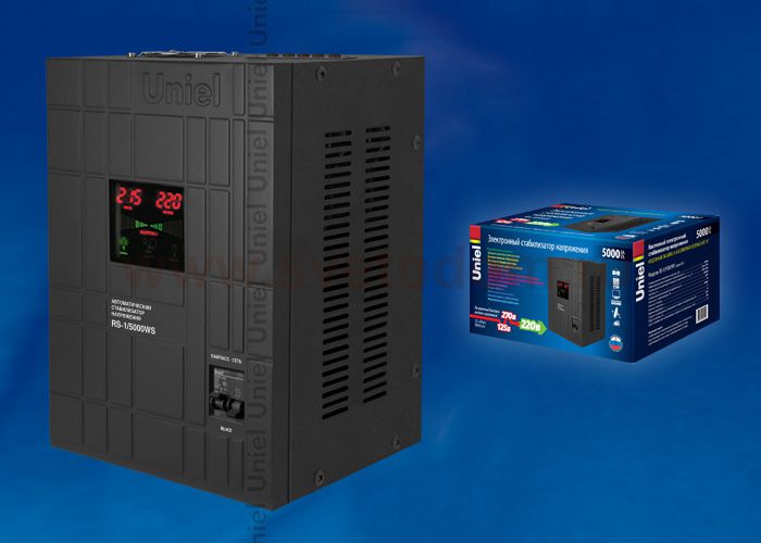 Стабилизатор напряжения Uniel RS-1/5000WS