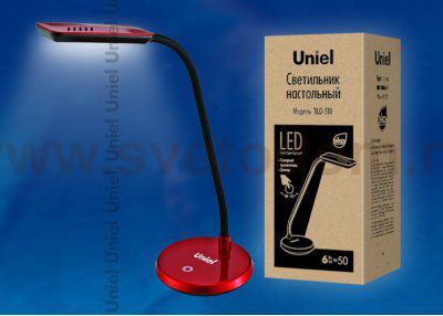 Лампа настольная Uniel TLD-510 Red/LED/550Lm/4500K/Dimer