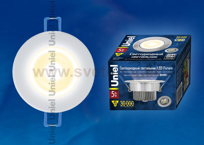 Светильник светодиодный Uniel ULM-R31-5W/WW IP20 White