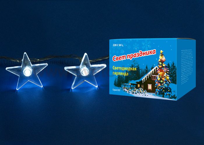 Гирлянда светодиодная Uniel ULD-S0280-020/DTA WHITE IP20 STARS