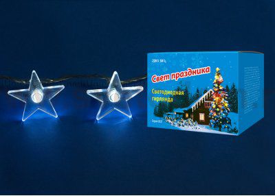 Гирлянда светодиодная Uniel ULD-S0280-020/DTA WHITE IP20 STARS