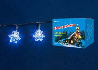 Гирлянда светодиодная Uniel ULD-S0280-020/DTA WHITE IP20 SNOWFLAKES