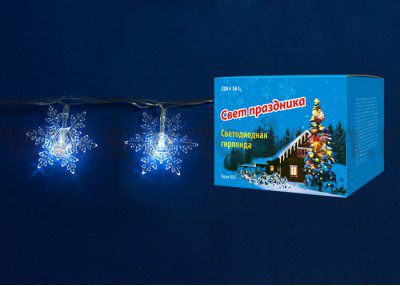 Гирлянда светодиодная Uniel ULD-S0700-050/DTA WHITE IP20 SNOWFLAKES-1