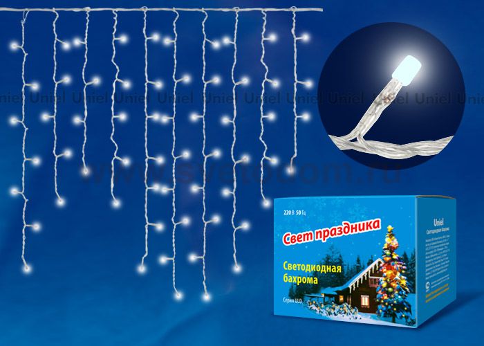 Бахрома светодиодная Uniel ULD-B3010-200/DTA BLUE IP20