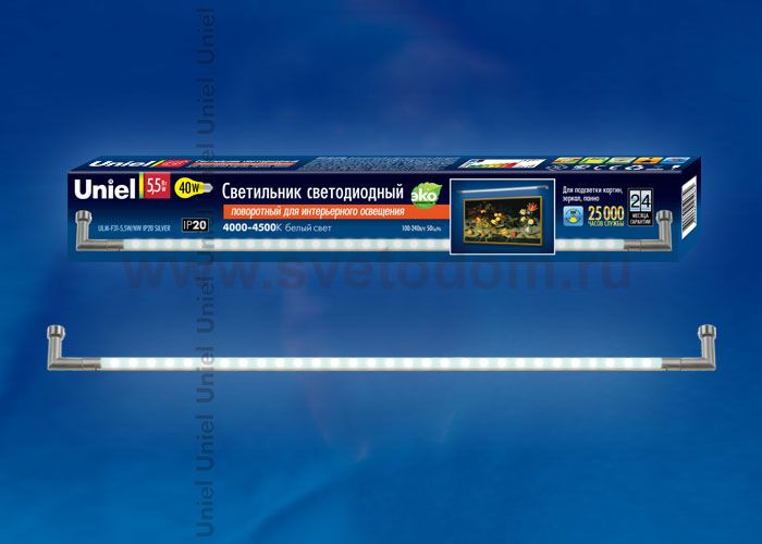 Светильник светодиодный Uniel ULM-F31-5,5W/NW IP20 SILVER
