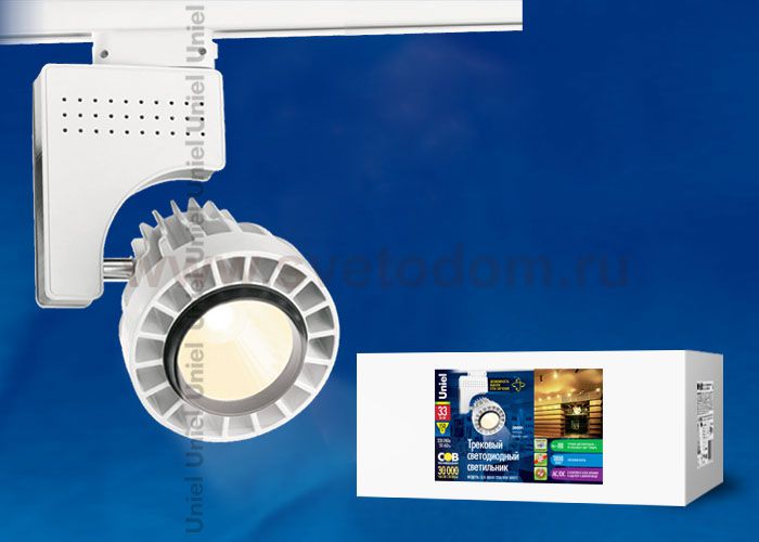 Светильник светодиодный трековый Uniel ULB-M04А-33W/WW WHITE