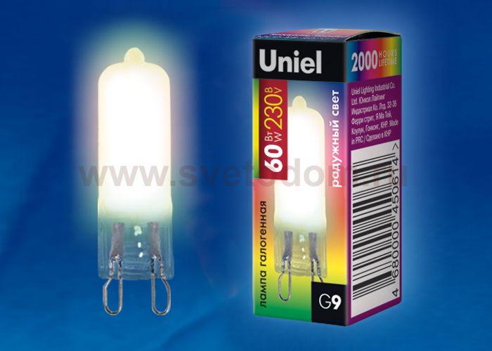 Лампа галогенная Uniel JCD-RB-60/G9