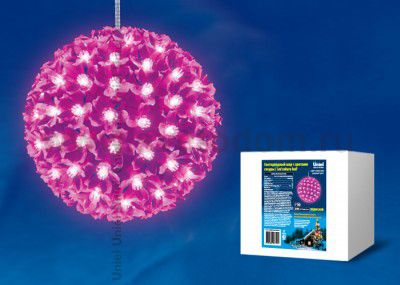 Гирлянда шар UNIEL ULD-H2121-200/DTA PINK IP20 SAKURA BALL