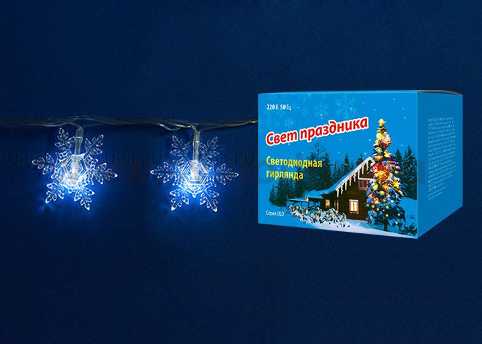 Гирлянда UNIEL ULD-S0700-050/DTA WHITE IP20 SNOWFLAKES-1