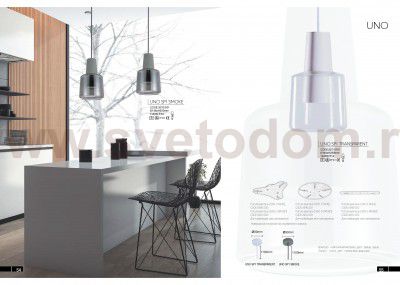 Светильник подвесной Crystal lux UNO SP1 TRANSPARENT 3271/201