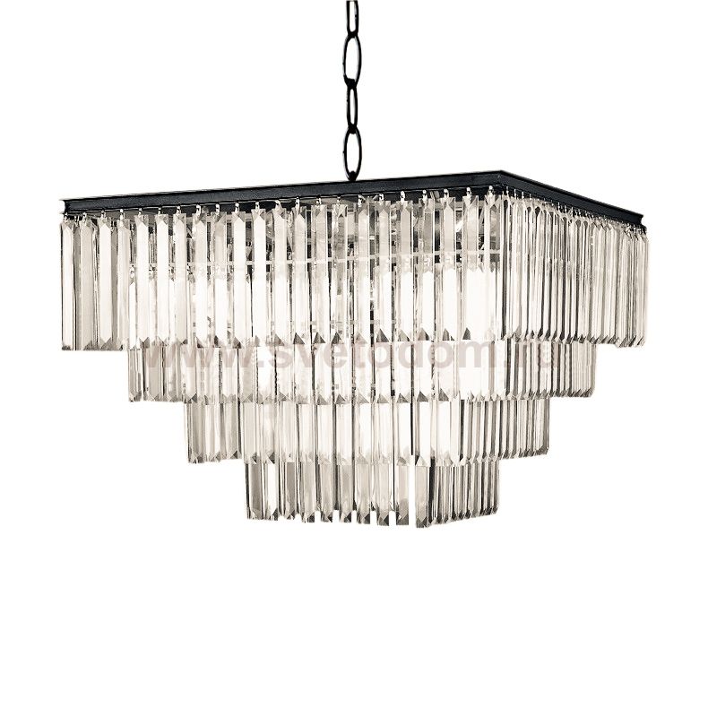 Люстра Odeon Square MAK interior UR378D Черный, стекло