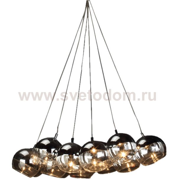 Люстра Vetraio-10 MAK interior UR6010-10 Черный, стекло