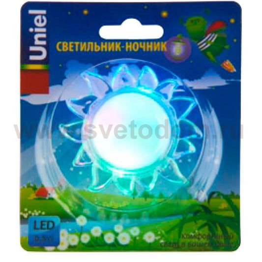 Uniel DTL-308-Подсолнух/RGB/4LED/0,5W Светильник-ночник