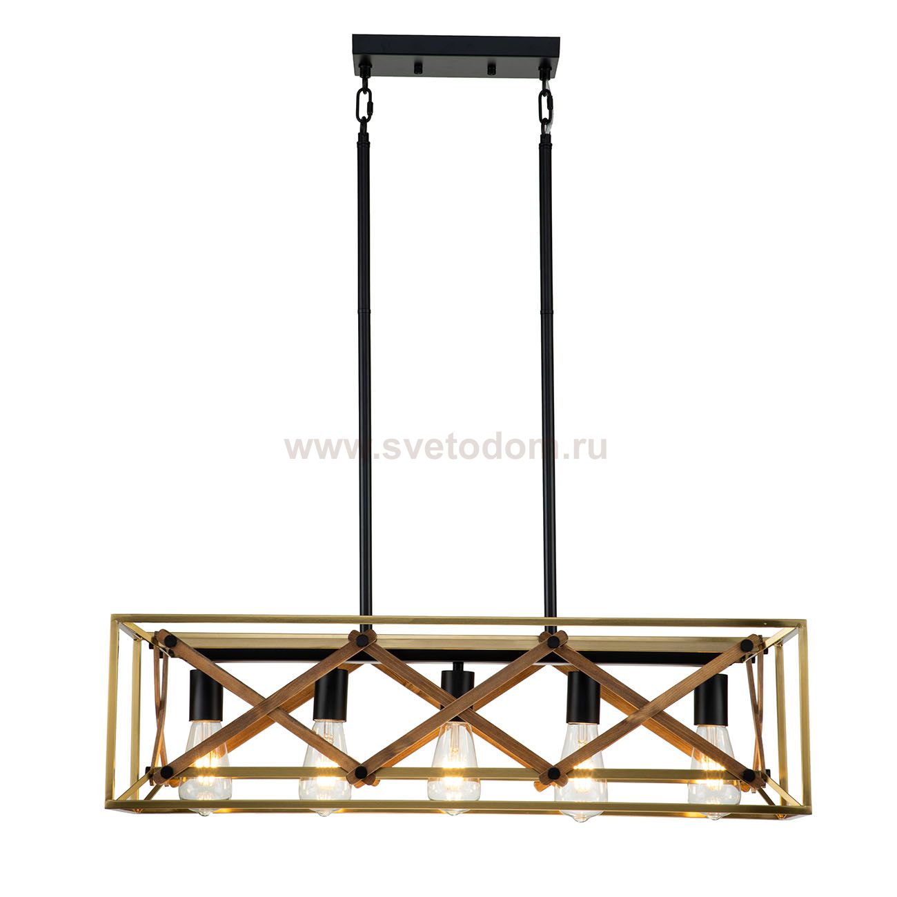 Светильник на штанге Indigo 10002/5R Black STORIA