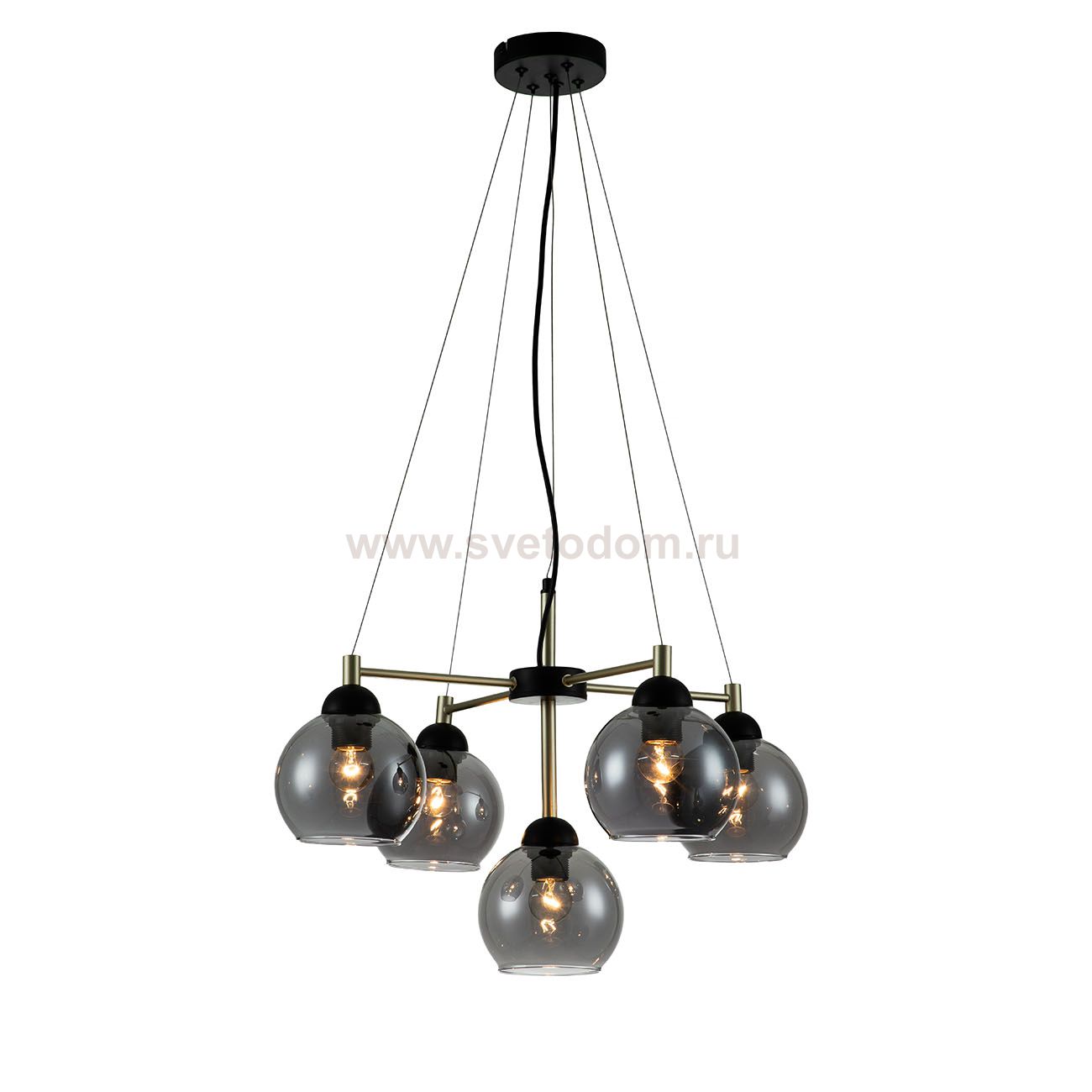 Подвесной светильник Indigo 11029/5P Black GRAPPOLI