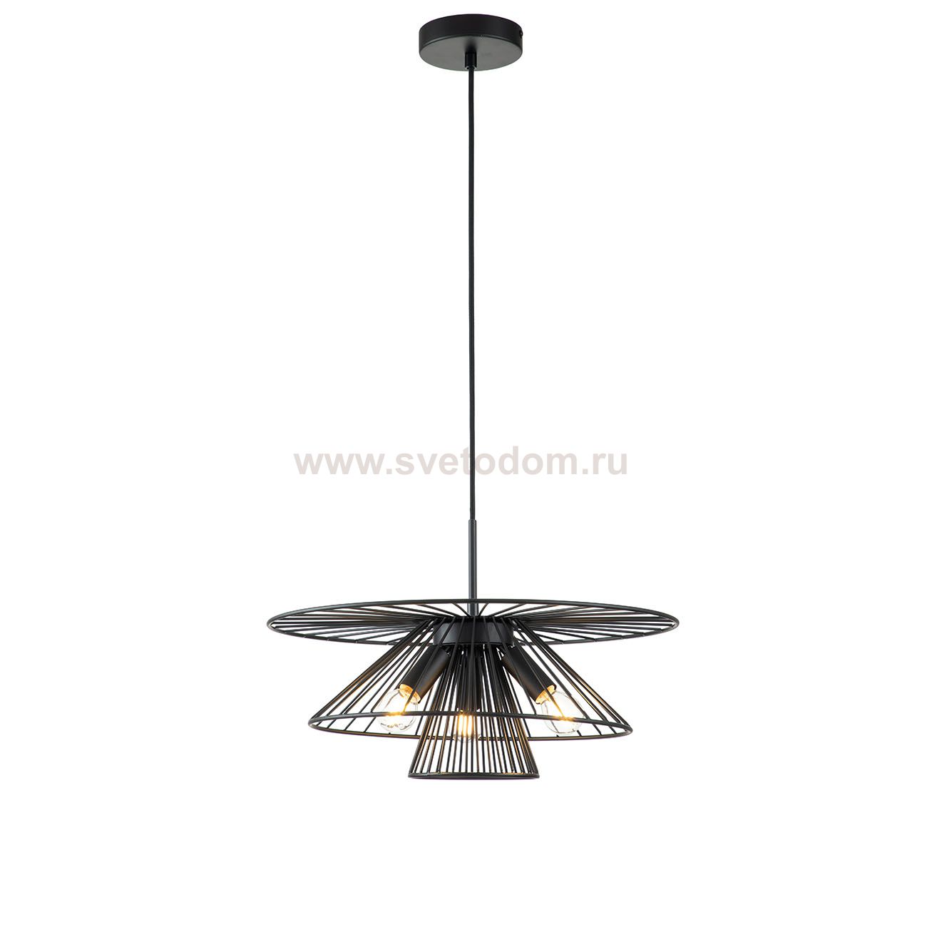 Подвесной светильник Indigo 10016/3P Black STRATO