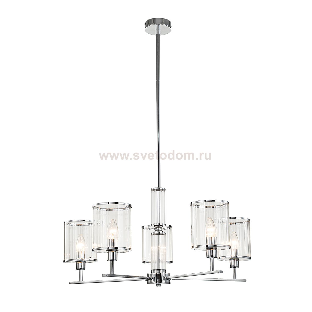 Светильник на штанге Indigo 13022/5R Chrome DANTE