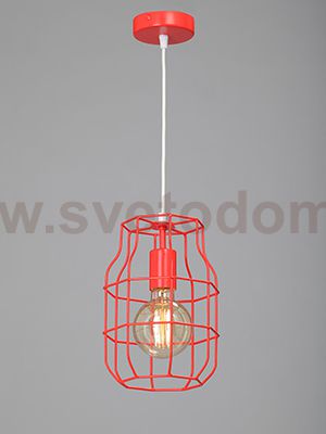 Светильник подвесной красный Vitaluce V4392-4/1S
