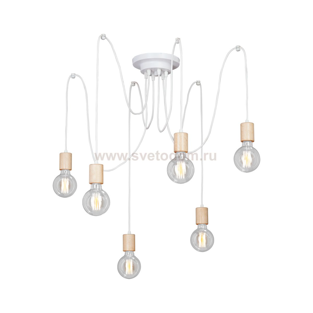 Люстра паук белая Vitaluce V4547-0/6PL