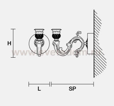 Настенный светильник Masiero OTTOCENTO VE 1094 A1 LED