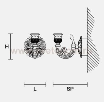 Настенный светильник Masiero OTTOCENTO VE 1095 A1 LED