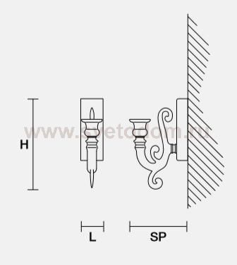 Настенный светильник Masiero OTTOCENTO VE 1102 A1 LED