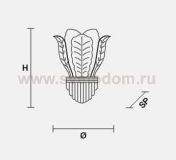 Настенный светильник Masiero OTTOCENTO VE 1110 A1+1