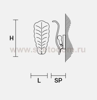 Настенный светильник Masiero OTTOCENTO VE 1111 A1 AMB
