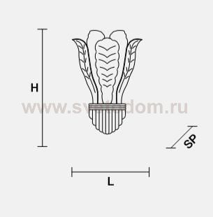 Настенный светильник Masiero OTTOCENTO VE 1112 A1+1