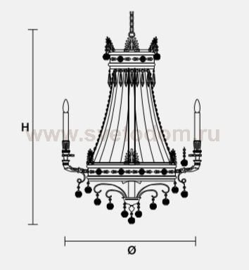 Подвесной светильник Masiero OTTOCENTO VE 804 6+3+3