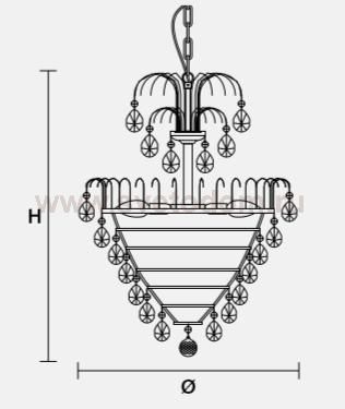 Подвесной светильник Masiero OTTOCENTO VE 834 8+1