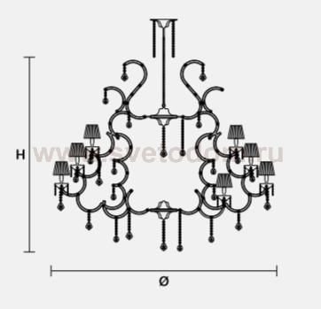 Подвесной светильник Masiero OTTOCENTO VE 906 49