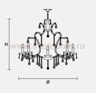 Подвесной светильник Masiero OTTOCENTO VE 934 12+1