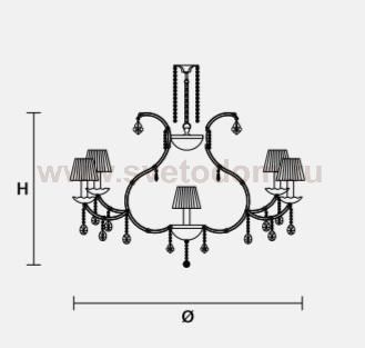 Подвесной светильник Masiero OTTOCENTO VE 936 12+1