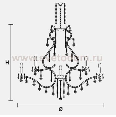 Подвесной светильник Masiero OTTOCENTO VE 952 24+1
