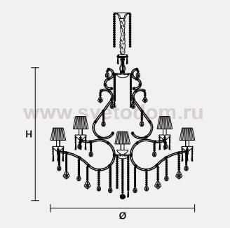 Подвесной светильник Masiero OTTOCENTO VE 953 24+1