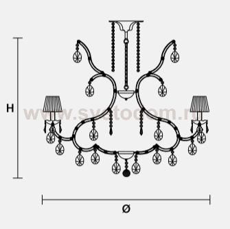 Подвесной светильник Masiero OTTOCENTO VE 958 12