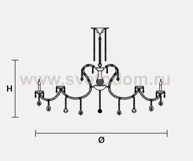Подвесной светильник Masiero OTTOCENTO VE 974 12