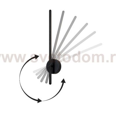 Поворотный настенный светильник Crystal Lux VERDE AP L500 BLACK (3720/405)