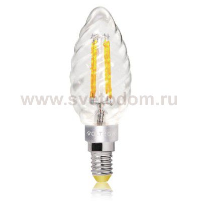 Лампа светодиодная витая свеча 4W Е14 2800К VG1-CC1E14warm4W-F1