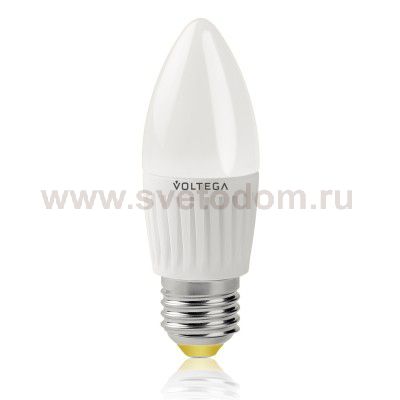 Лампа светодиодная свеча 6.5W Е27 2800К VG2-C2E27warm6W-C